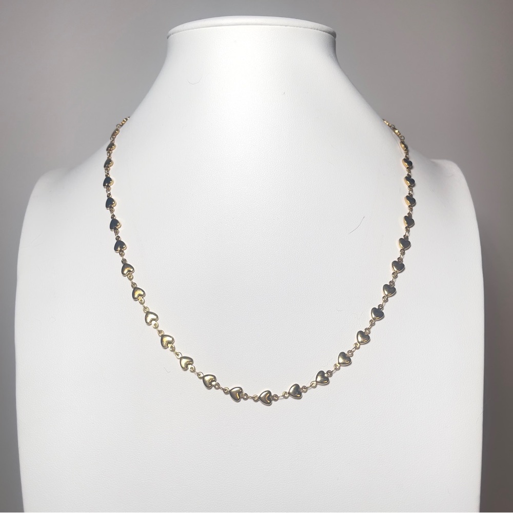 Pair of Yellow Gold Milor Stainless Steel Heart Necklaces - Picture 8 of 16